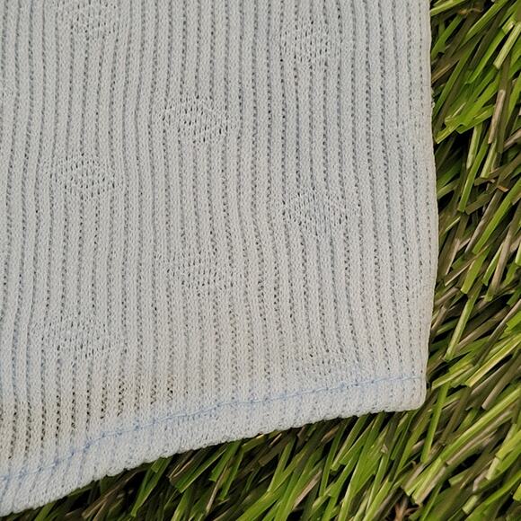 Vintage 70s Disco Button Shirt Medium 19x25 Polyester Blue - Picture 9 of 14